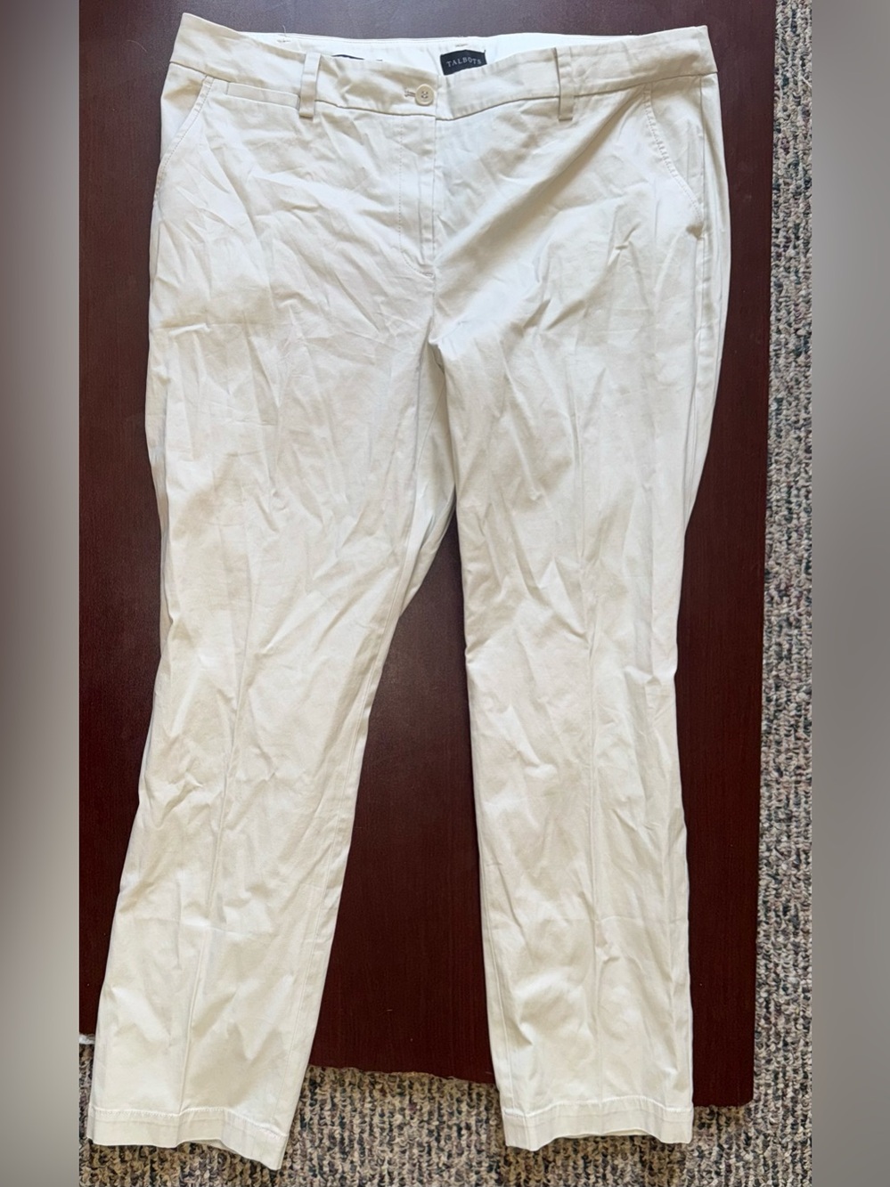 Talbots White cream  womens Chino Pants